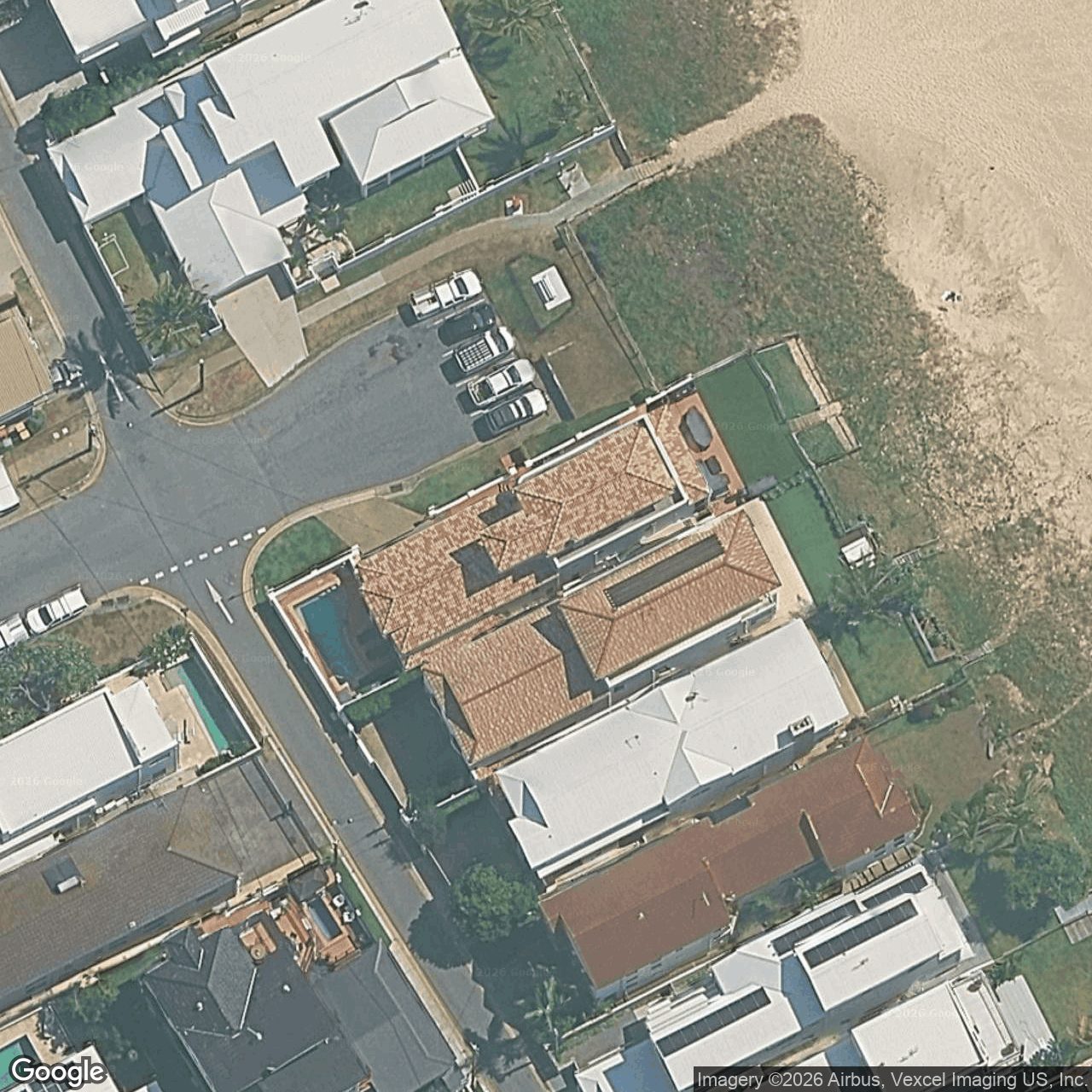 Aerial view of 149 Jefferson Lane, Palm Beach QLD 4221