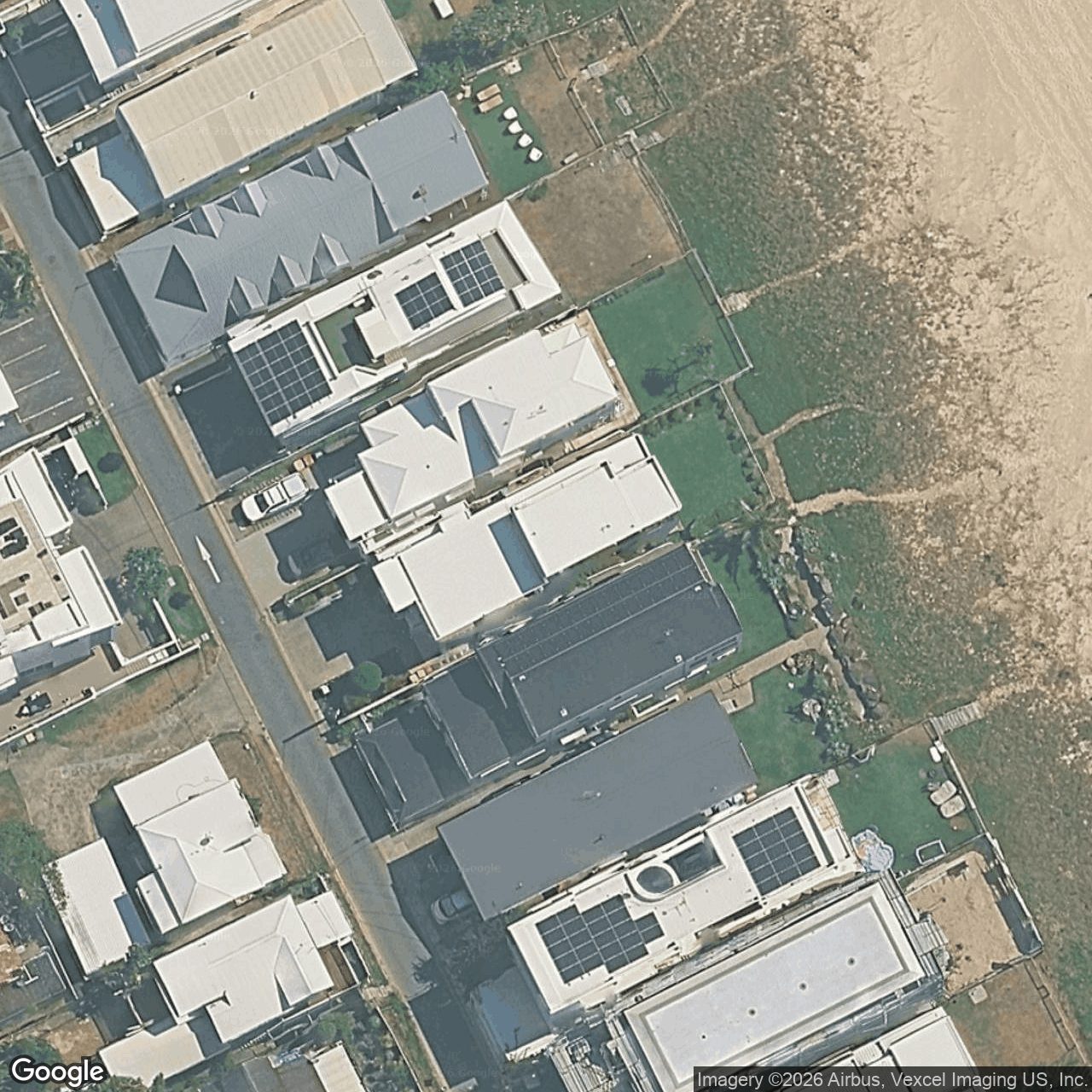 Aerial view of 165 Jefferson Lane, Palm Beach QLD 4221