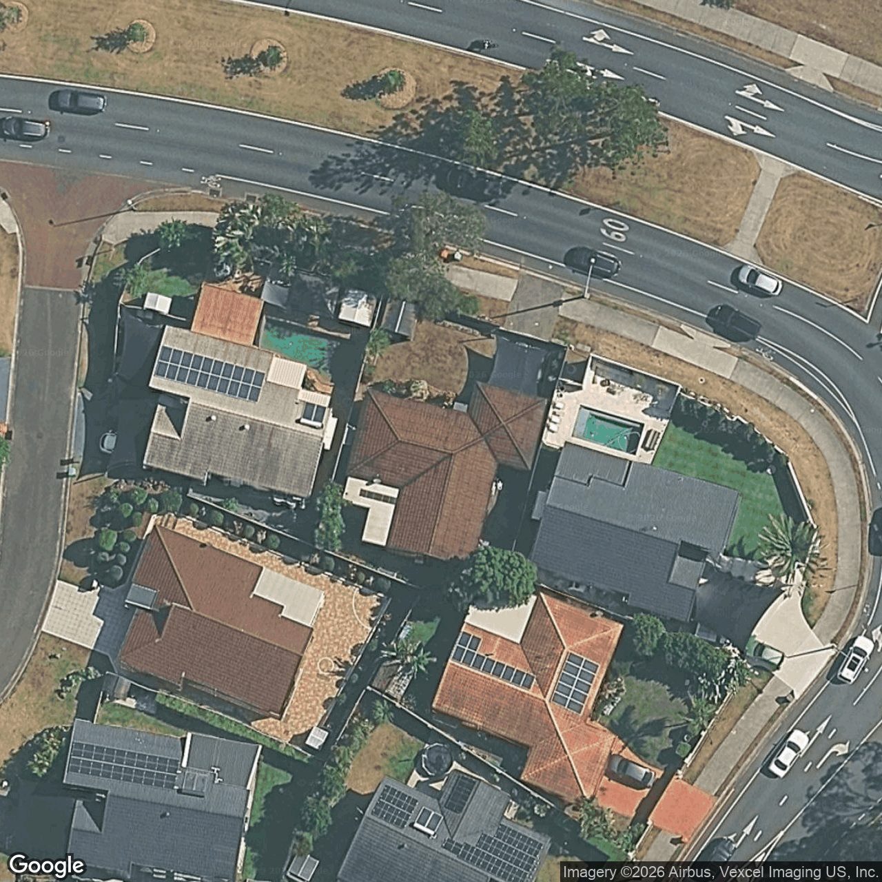 Aerial view of 4 Cheltenham Drive, Robina QLD 4226
