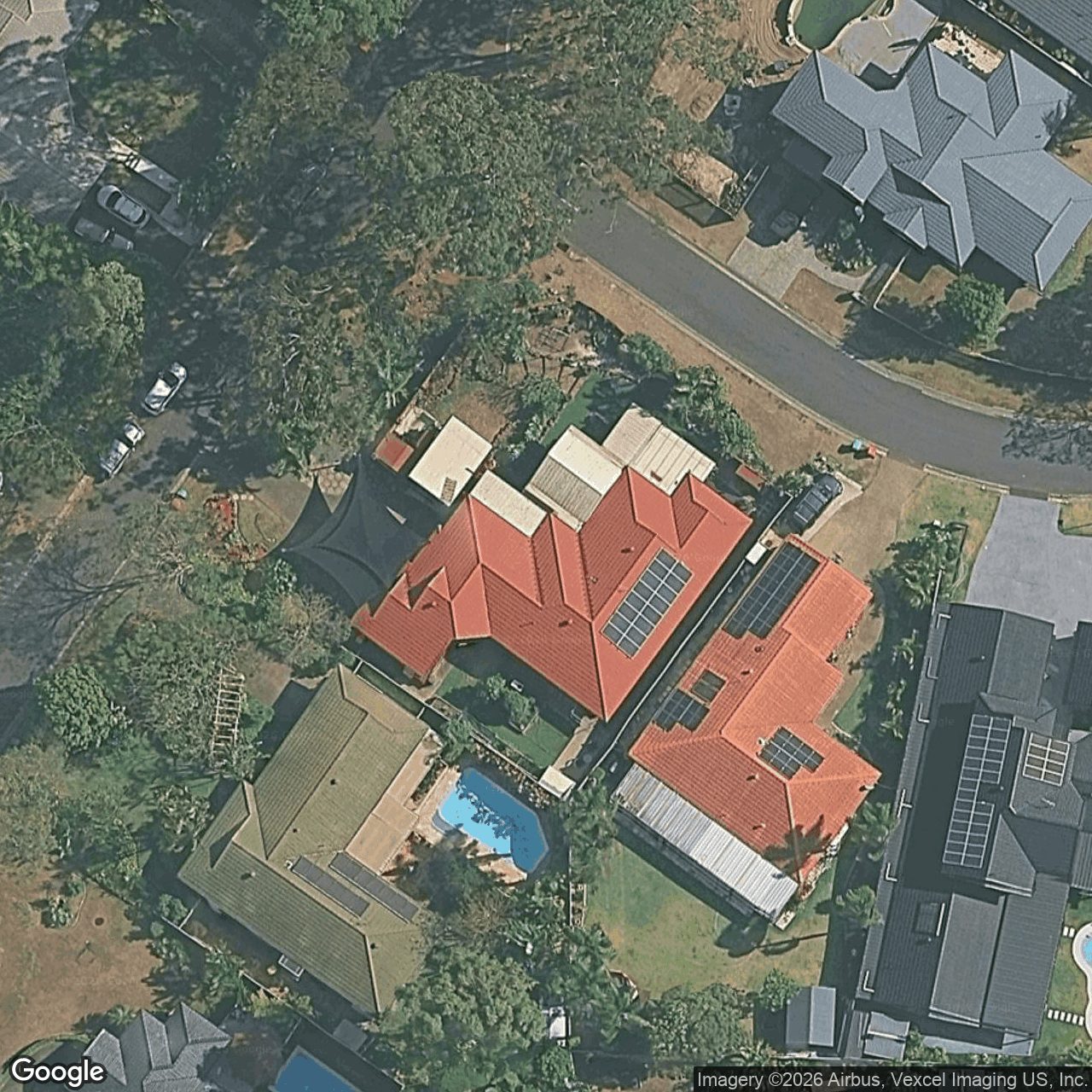 Aerial view of 12 Kensington Street, Robina QLD 4226