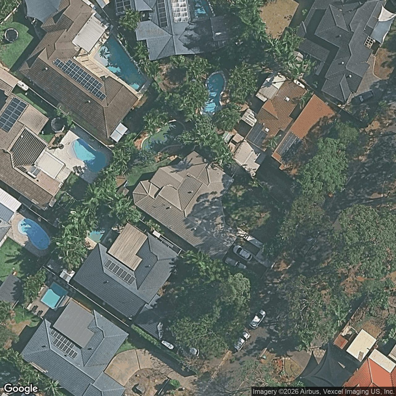Aerial view of 7 Kensington Street, Robina QLD 4226