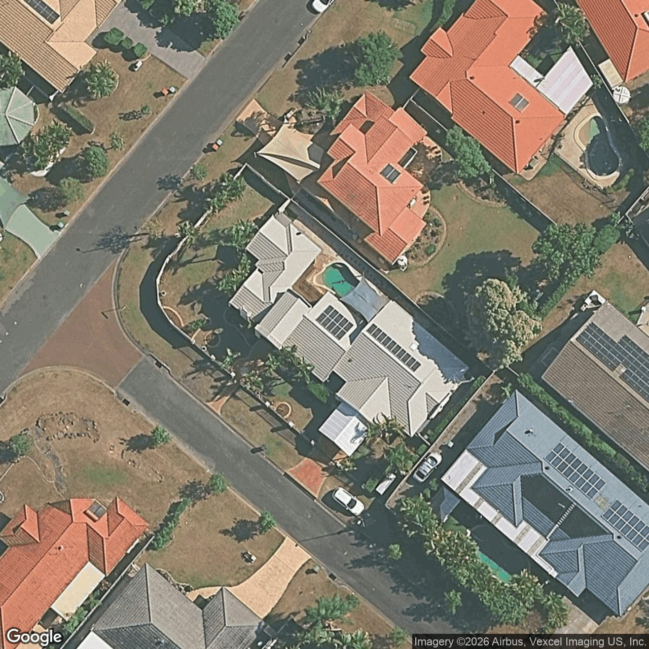 Aerial view of 2 Lyndhurst Street, Robina QLD 4226