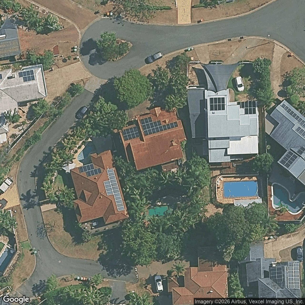 Aerial view of 25 Federal Place, Robina QLD 4226