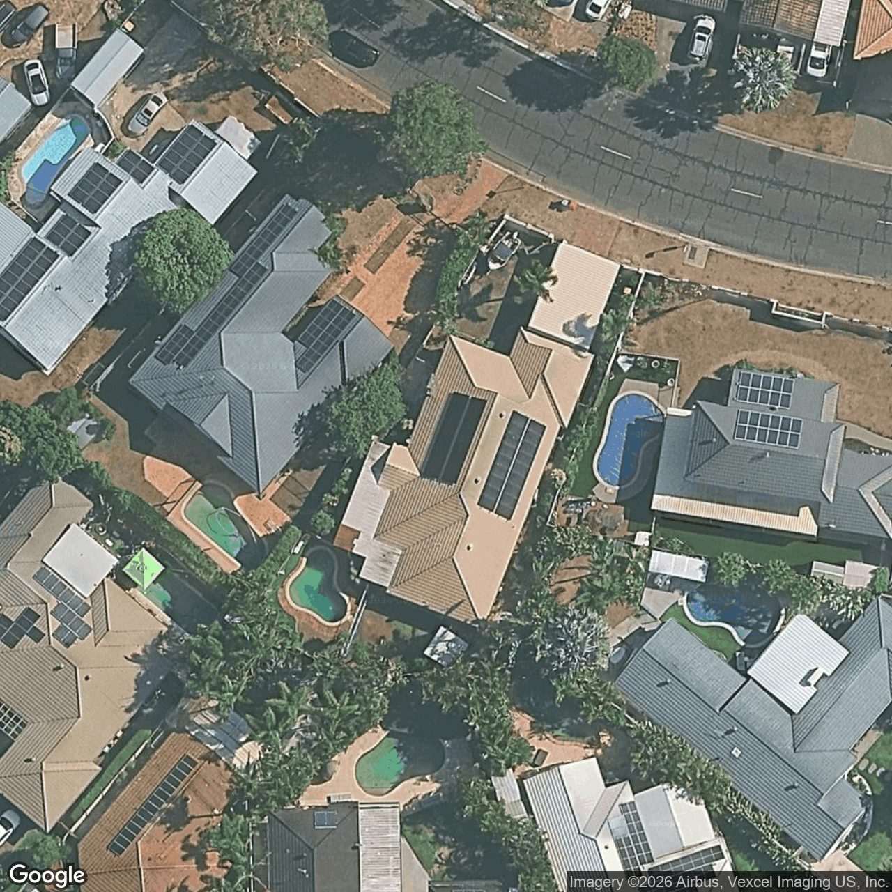 Aerial view of 9 Yarraville Street, Robina QLD 4226