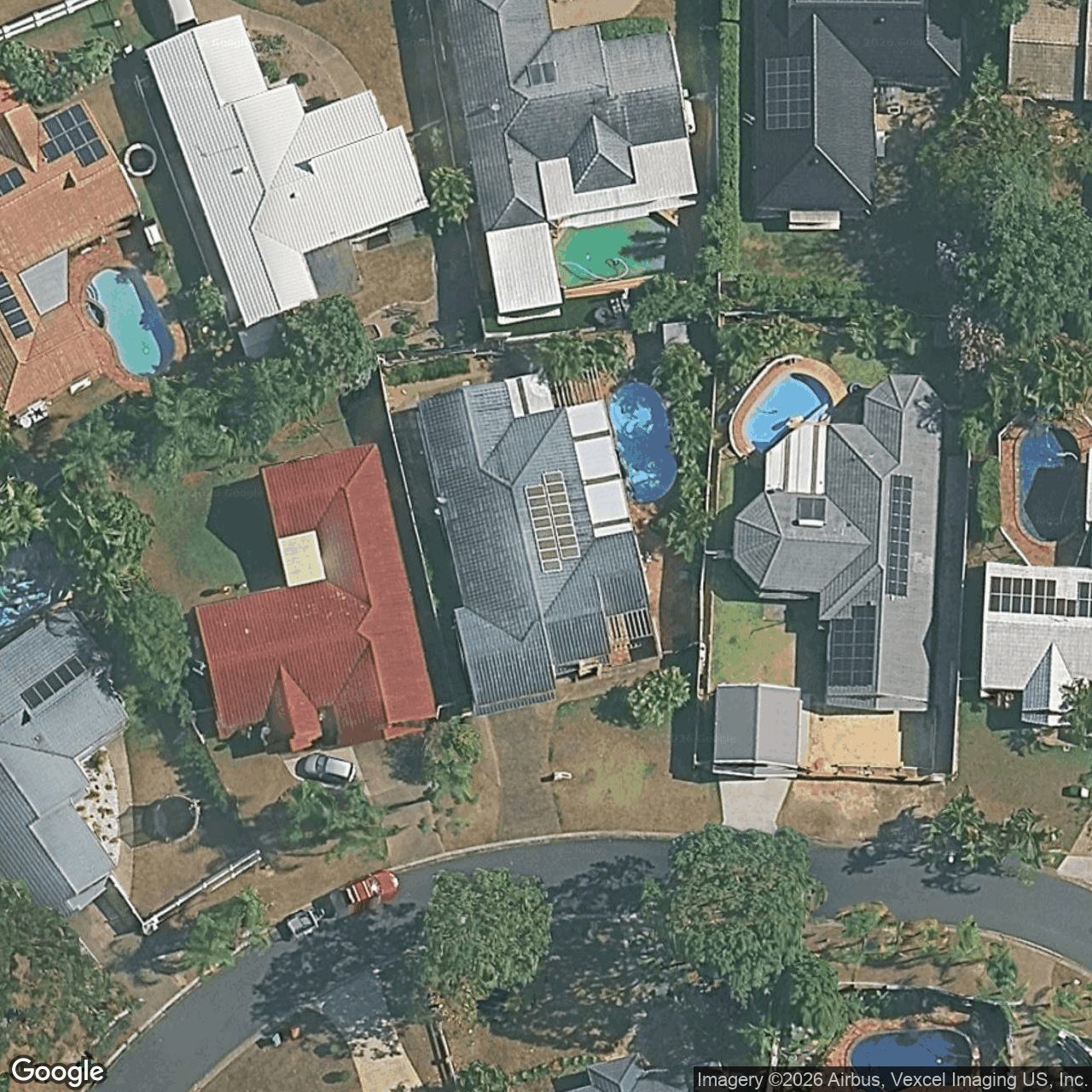 Aerial view of 24 Trinity Place, Robina QLD 4226