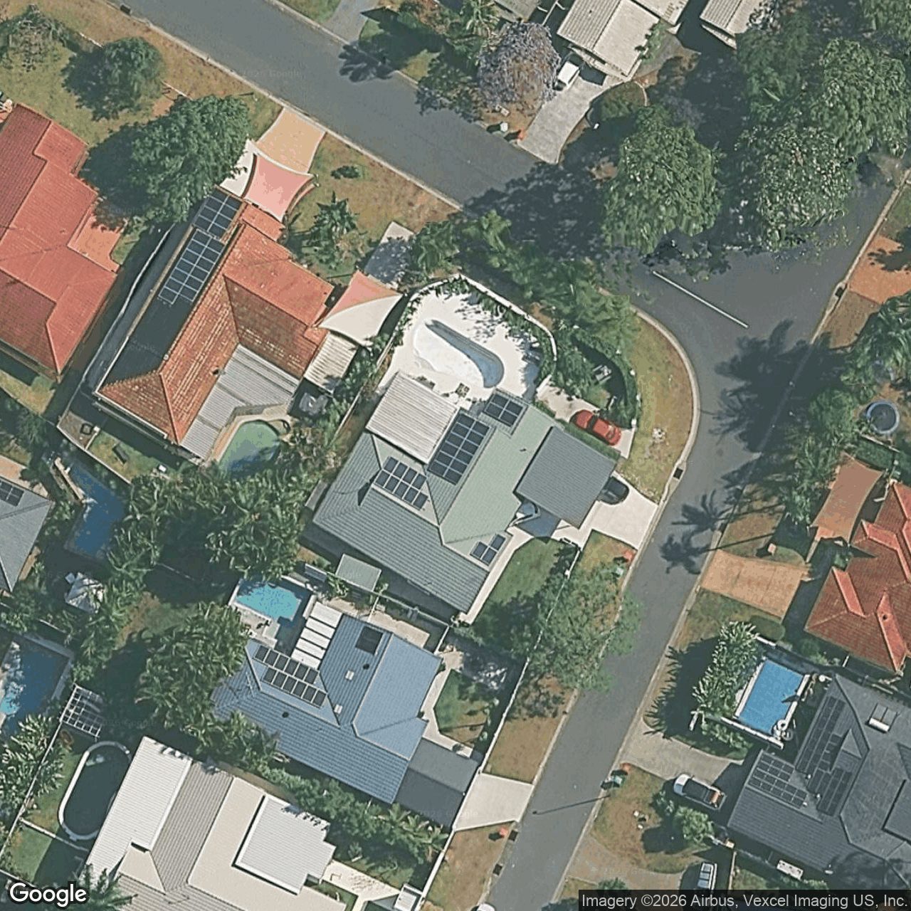 Aerial view of 12 Trinity Place, Robina QLD 4226