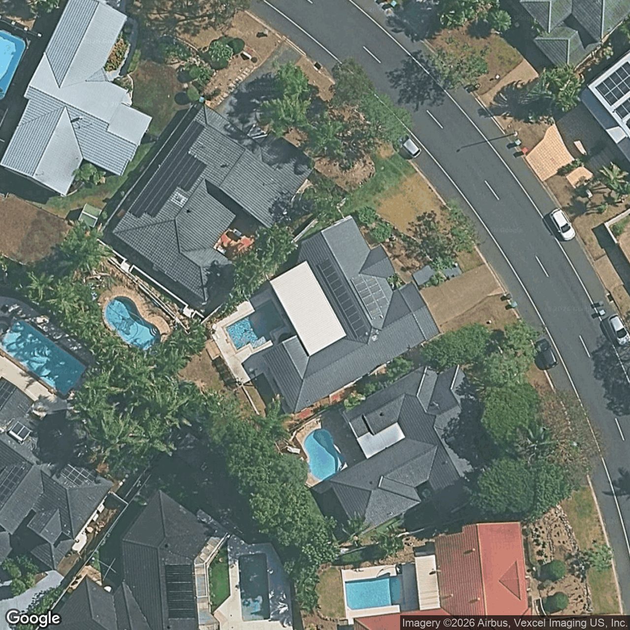 Aerial view of 44 Tullamarine Drive, Robina QLD 4226
