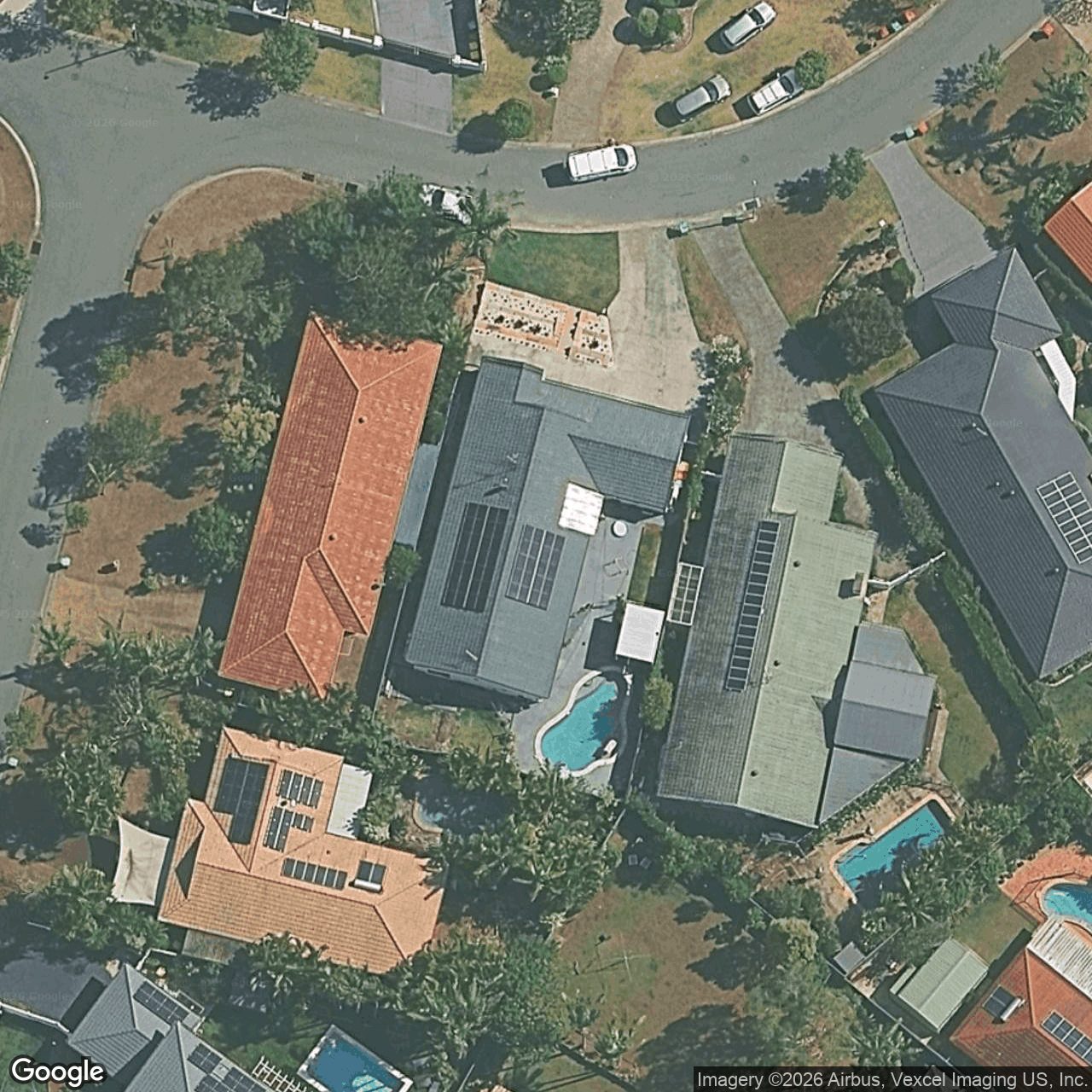 Aerial view of 7 Firestone Court, Robina QLD 4226