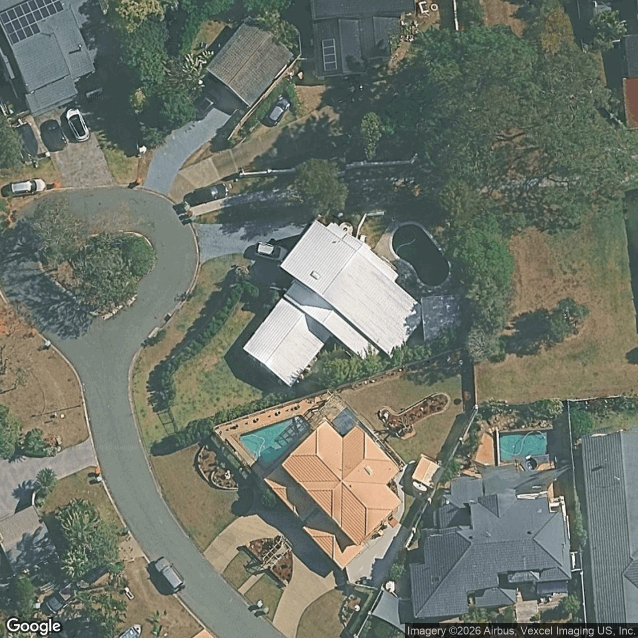 Aerial view of 32 Banff Court, Robina QLD 4226