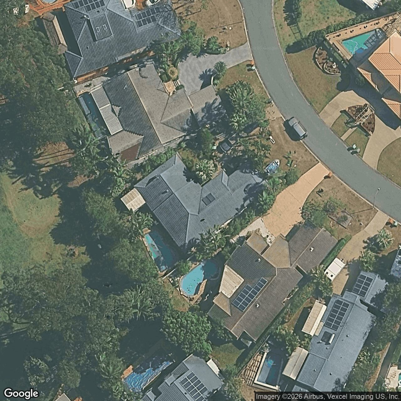 Aerial view of 16 Banff Court, Robina QLD 4226