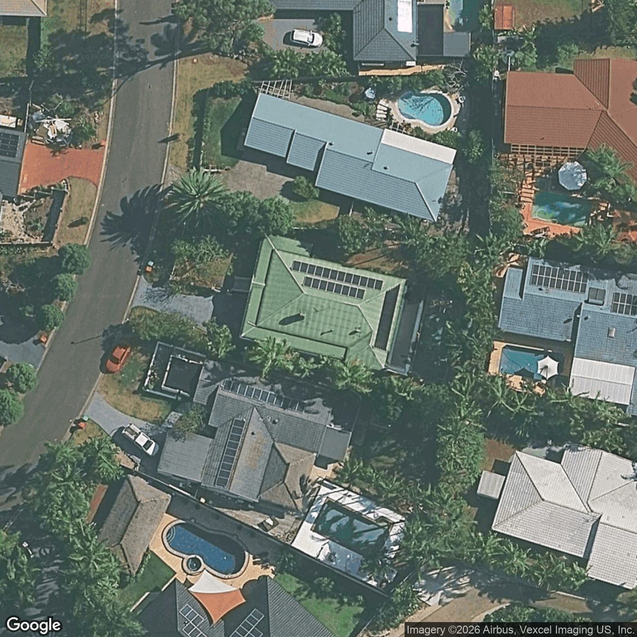 Aerial view of 8 Oakmont Street, Robina QLD 4226