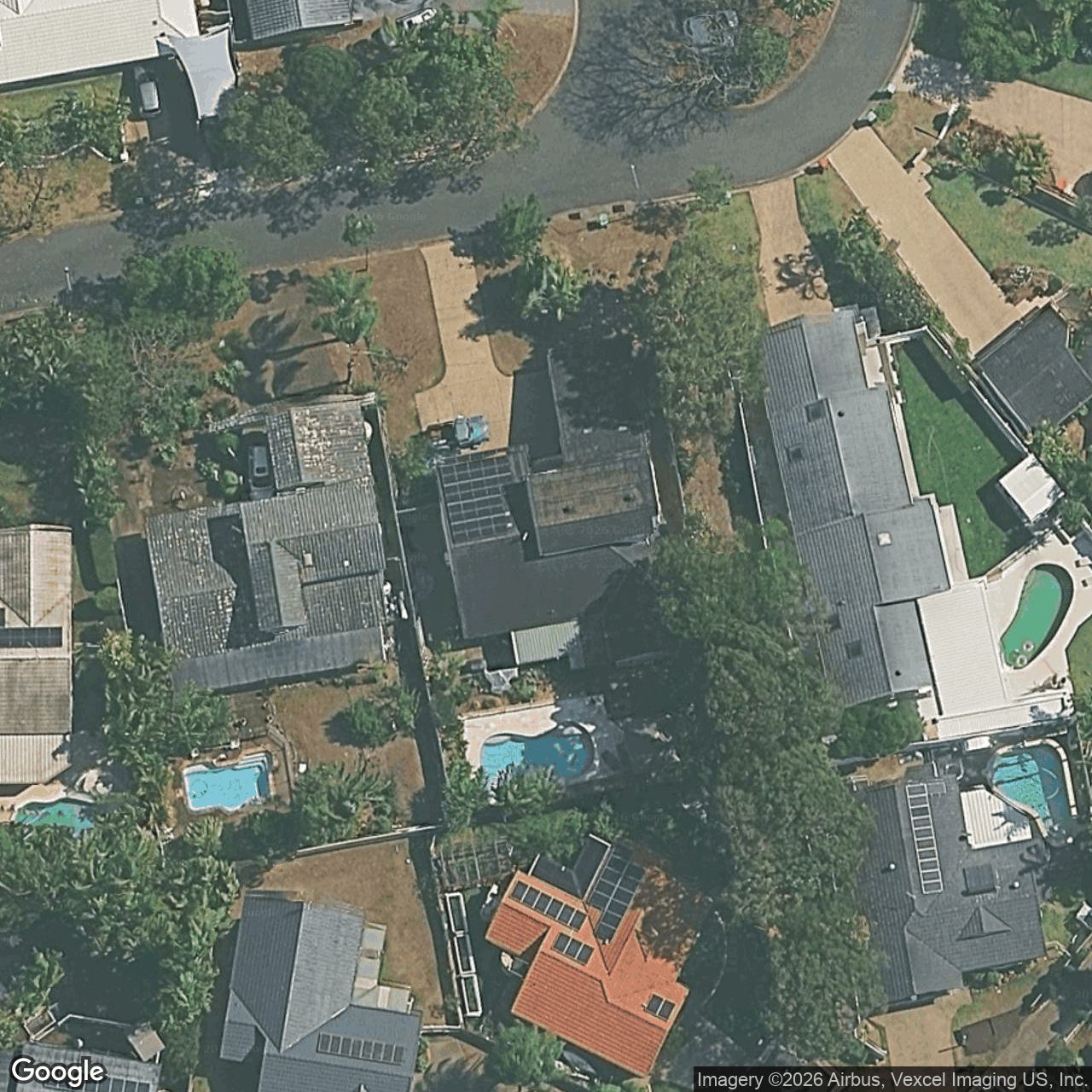 Aerial view of 9 Merion Court, Robina QLD 4226