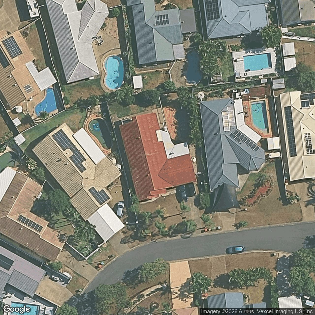 Aerial view of 24 Hindmarsh Court, Robina QLD 4226