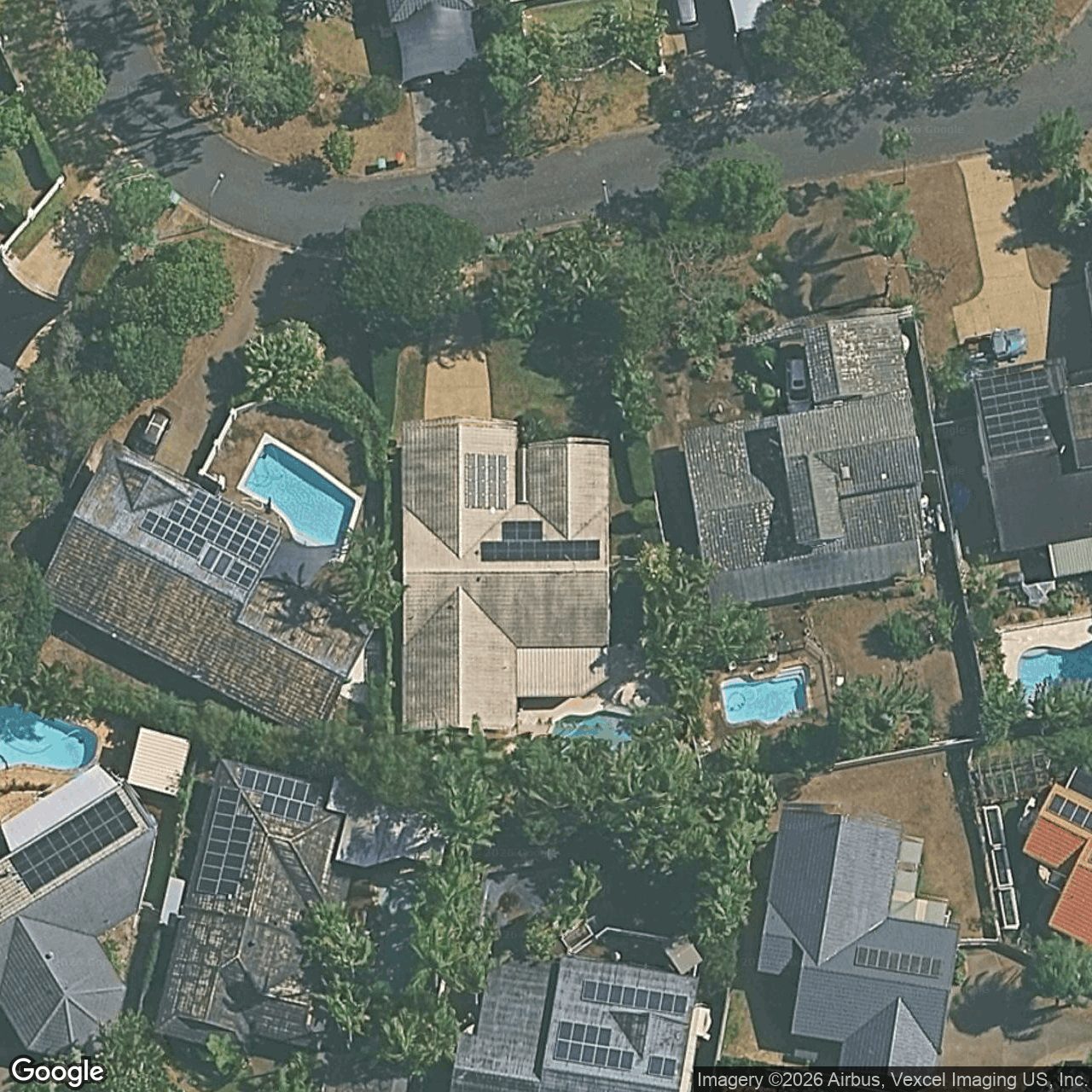 Aerial view of 7 Merion Court, Robina QLD 4226