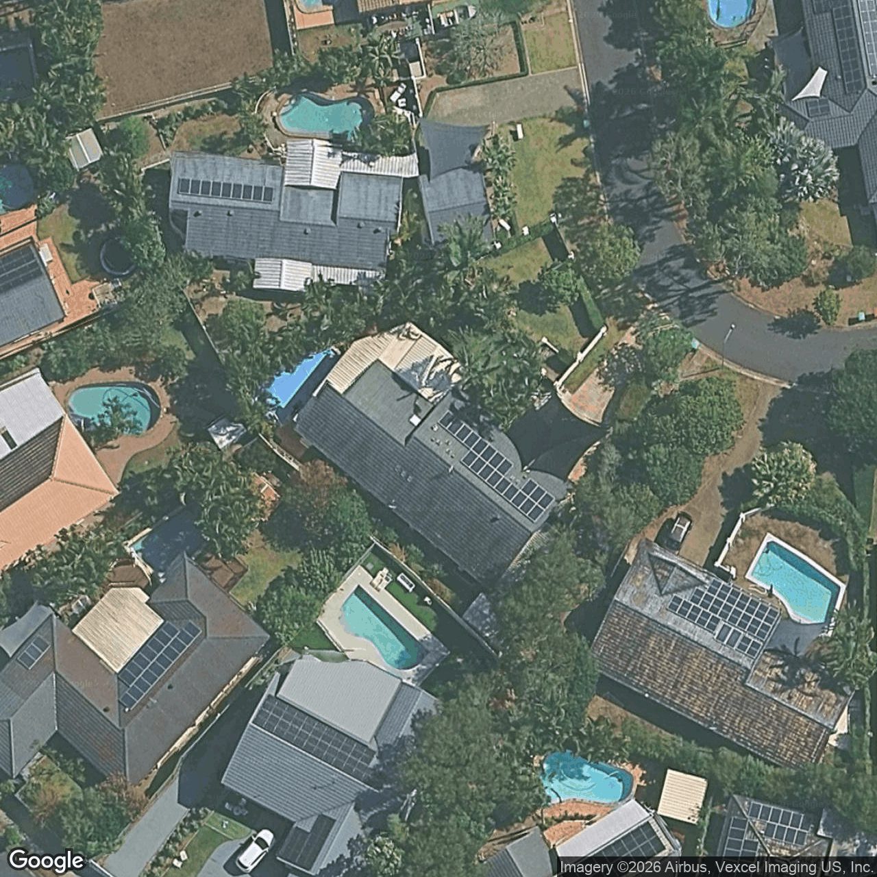 Aerial view of 5 Merion Court, Robina QLD 4226