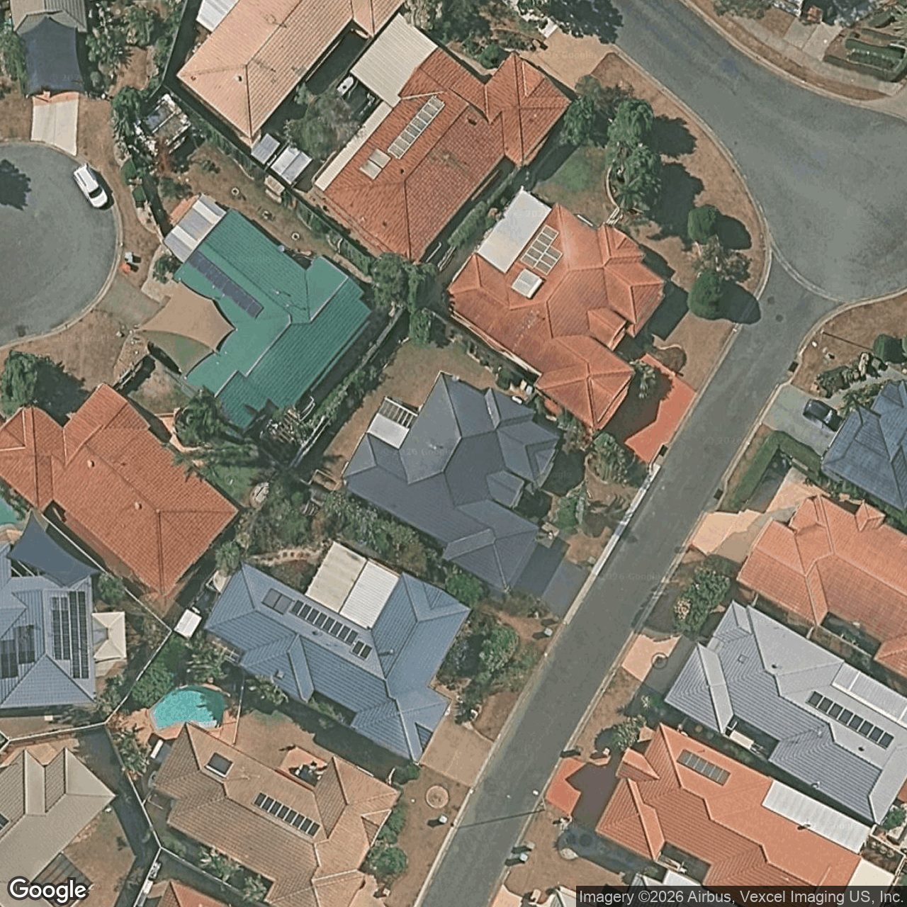 Aerial view of 7 Greenwich Court, Robina QLD 4226