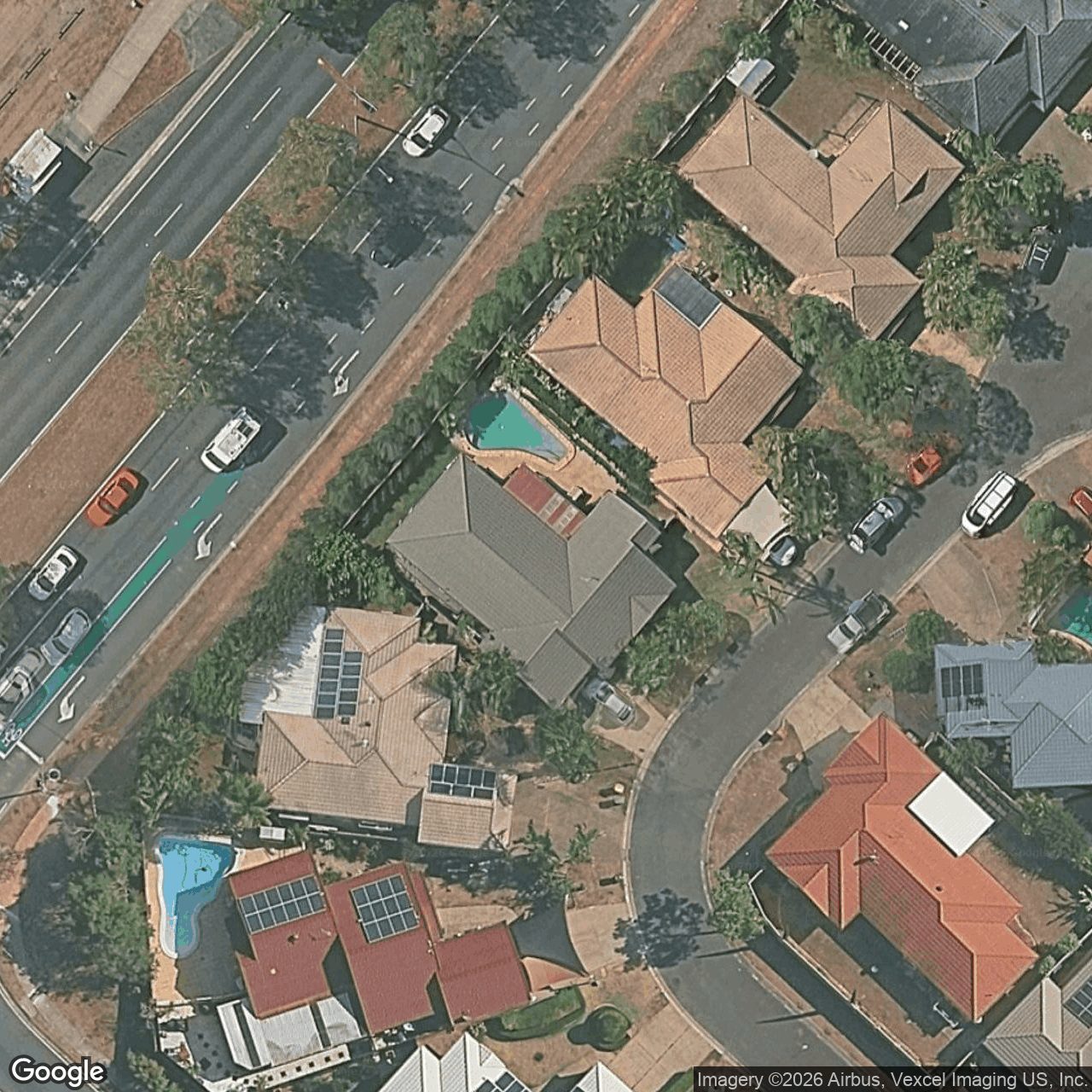 Aerial view of 44 Greenwich Court, Robina QLD 4226