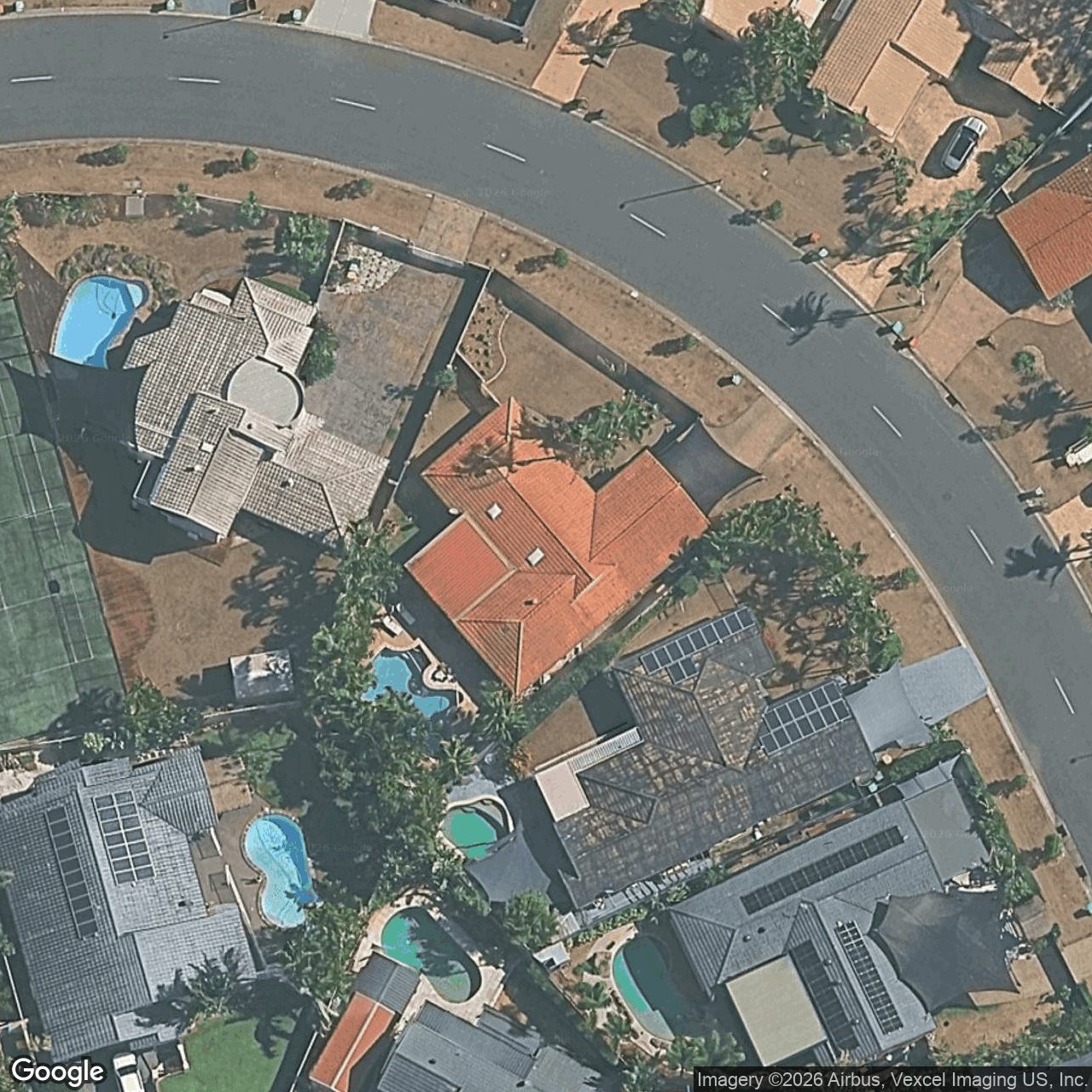 Aerial view of 58 Newport Drive, Robina QLD 4226