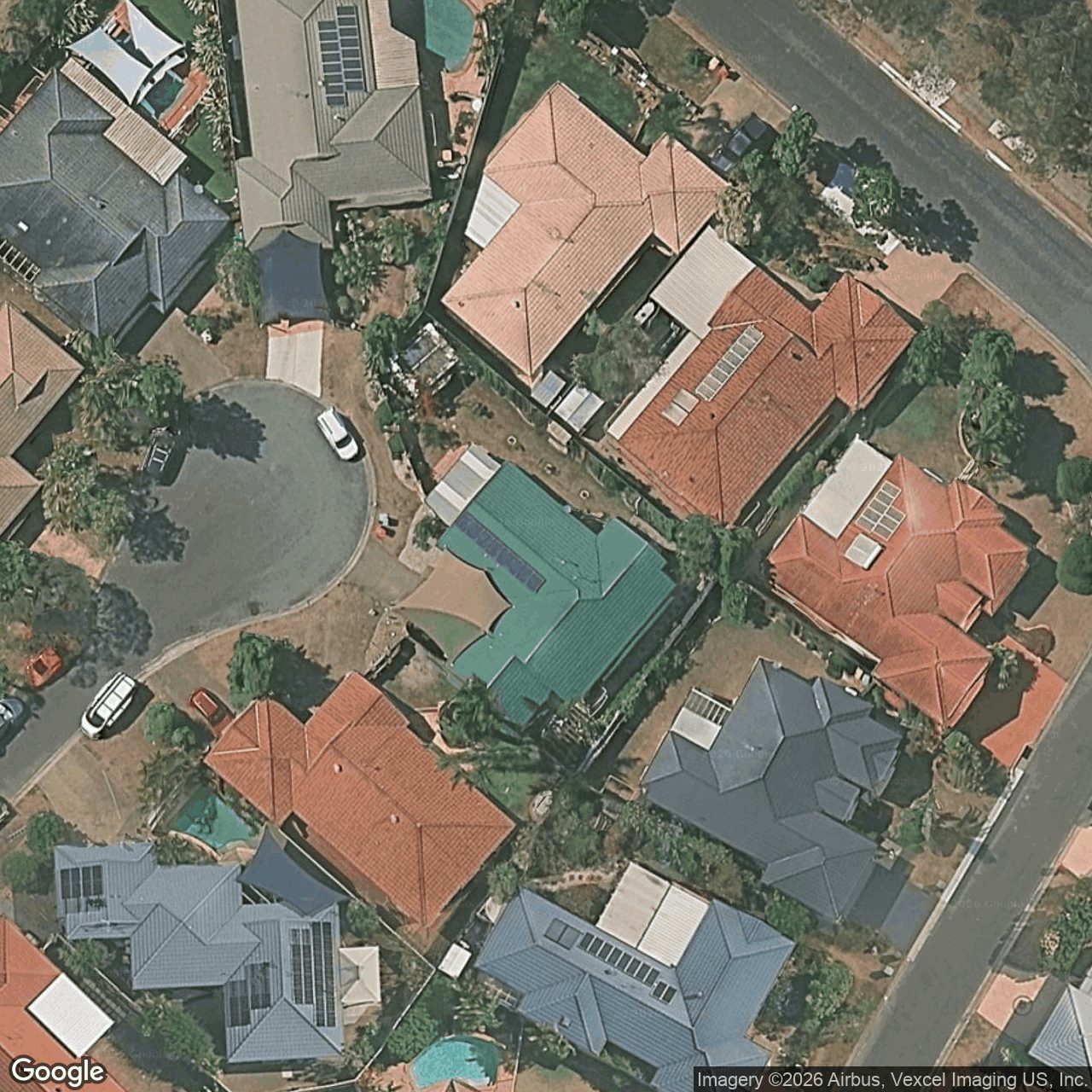 Aerial view of 23 Greenwich Court, Robina QLD 4226