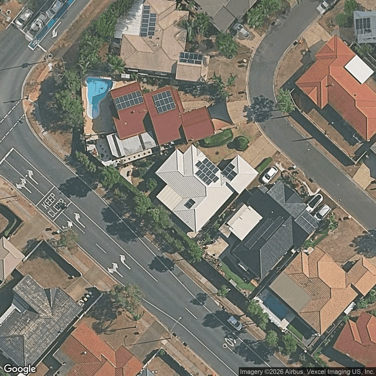 Aerial view of 38 Greenwich Court, Robina QLD 4226