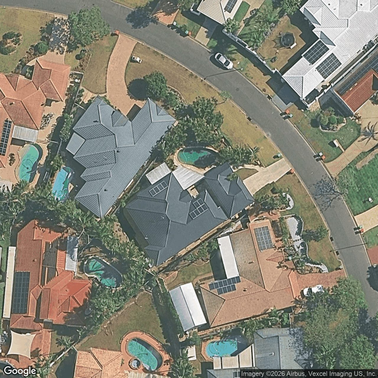 Aerial view of 9 Brighton Crescent, Robina QLD 4226