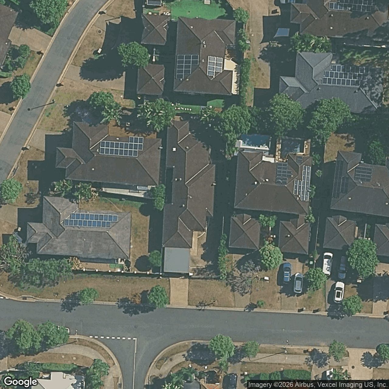 Aerial view of 27 Geraldton Drive, Robina QLD 4226