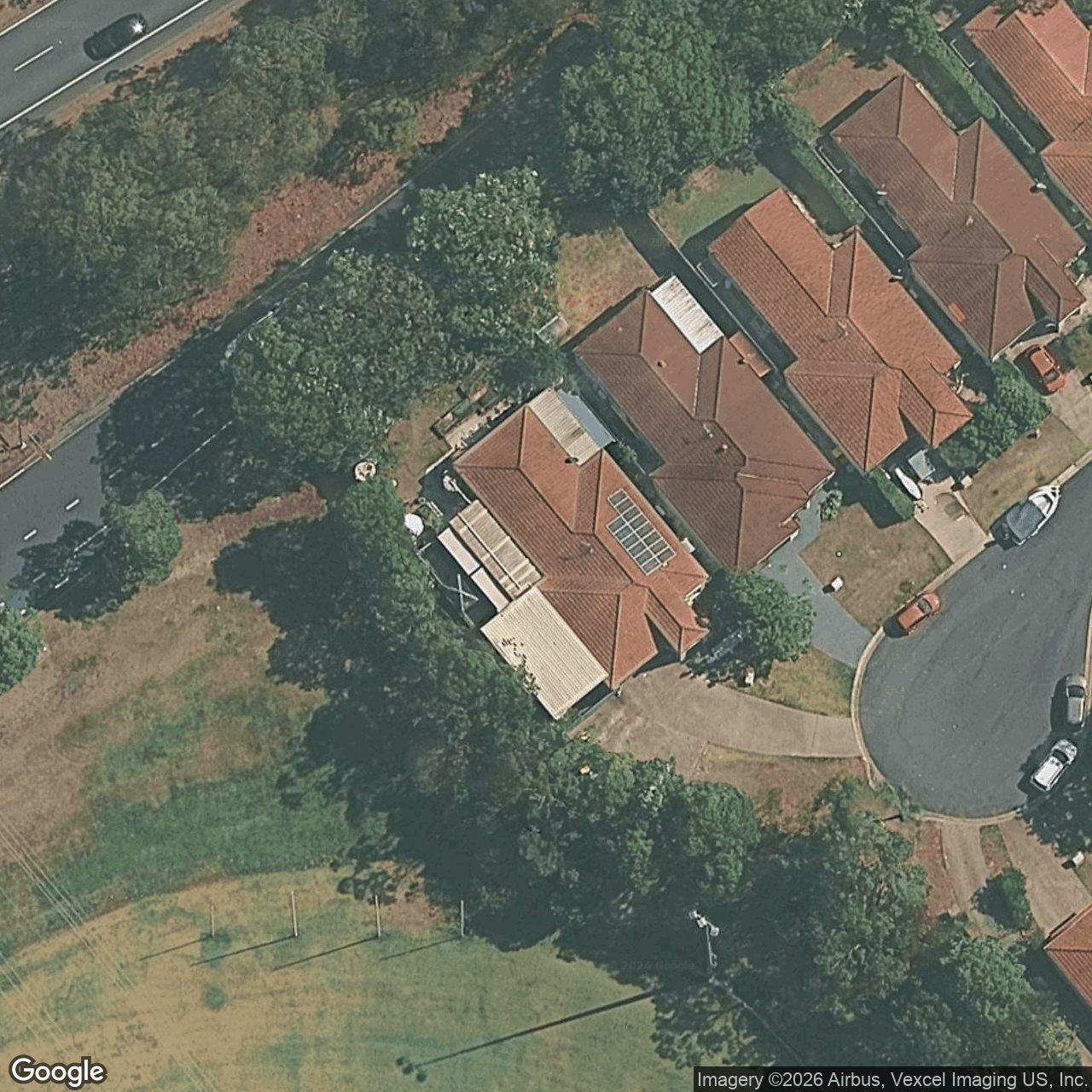 Aerial view of 42 Prospect Court, Robina QLD 4226