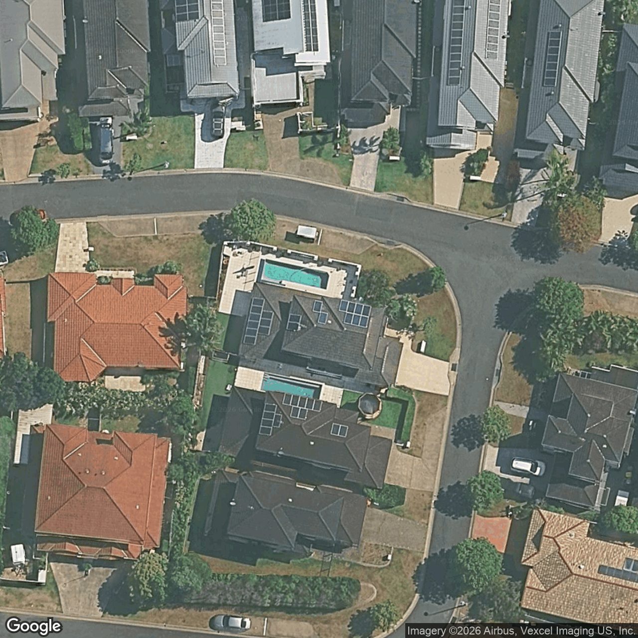 Aerial view of 1 Scots Place, Robina QLD 4226