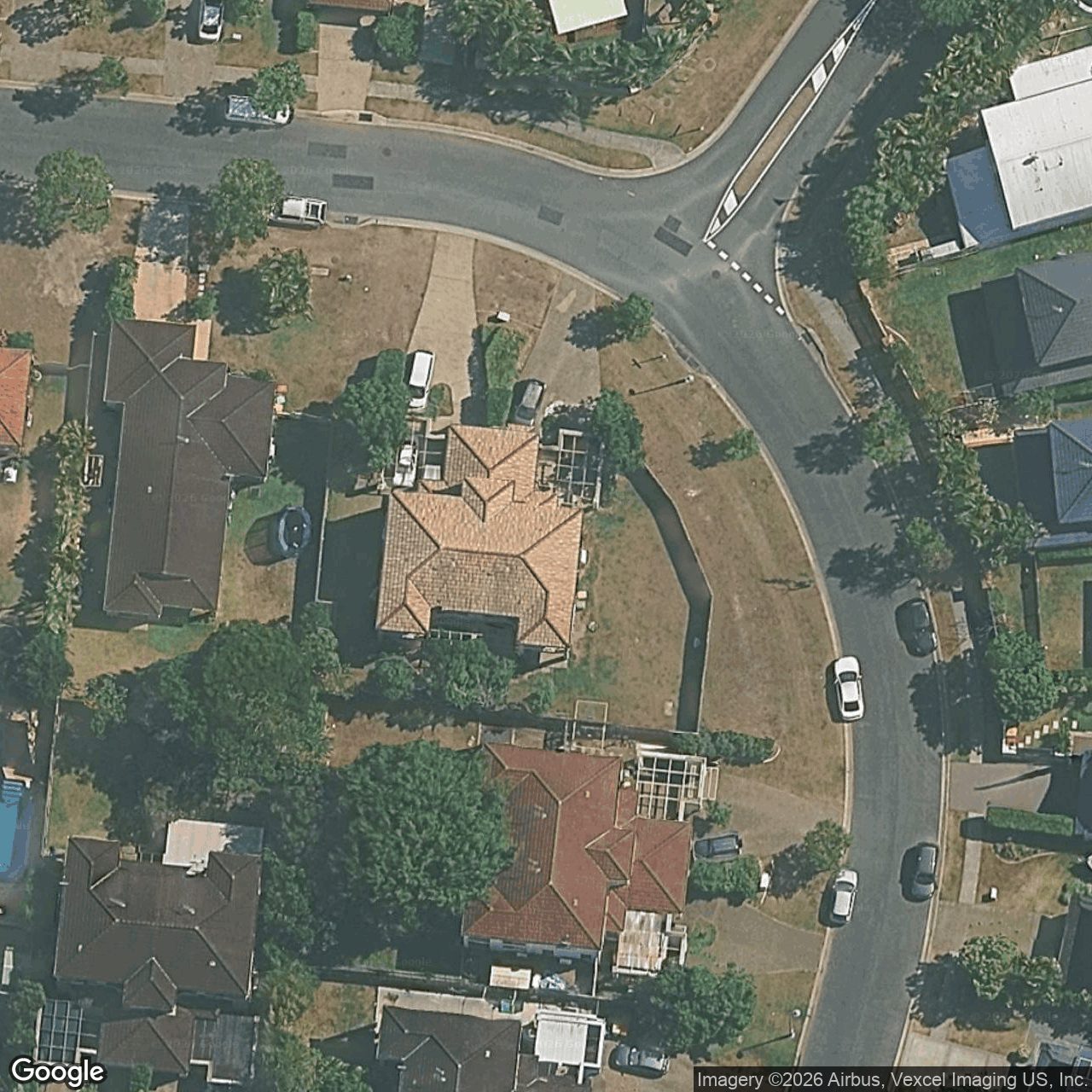 Aerial view of 55 Olympus Drive, Robina QLD 4226