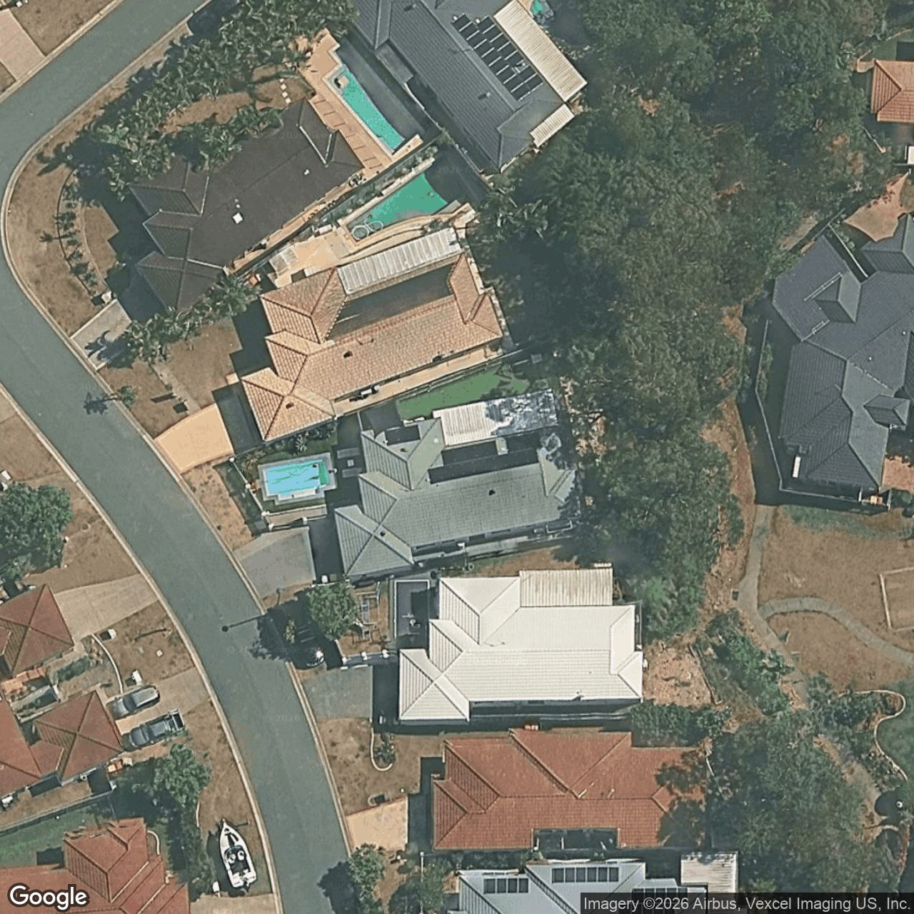 Aerial view of 35 Prospect Court, Robina QLD 4226