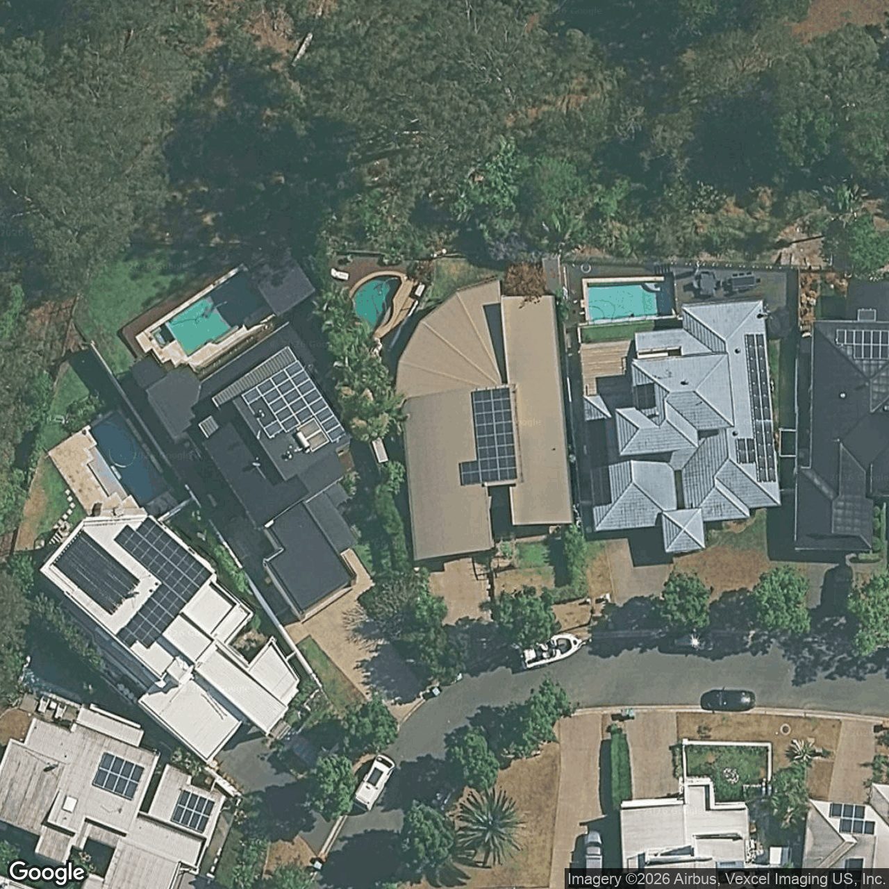 Aerial view of 9 Auriga Court, Robina, QLD 4226