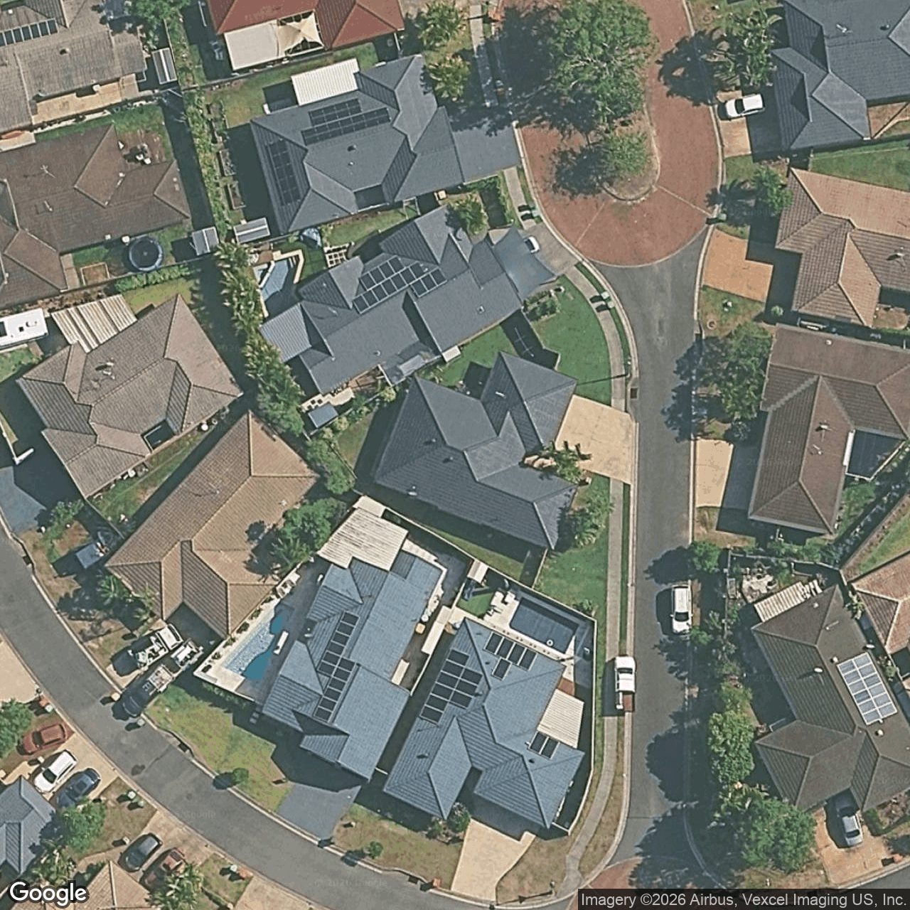 Aerial view of 42 Glenside Drive, Robina QLD 4226
