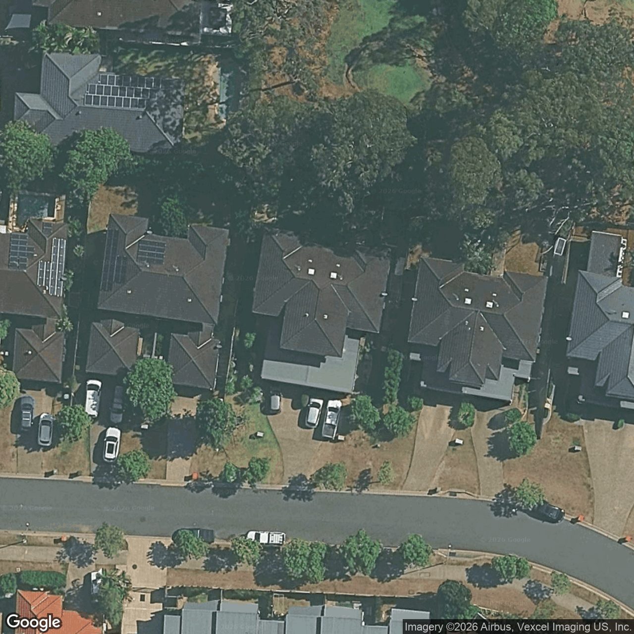 Aerial view of 21 Geraldton Drive, Robina QLD 4226