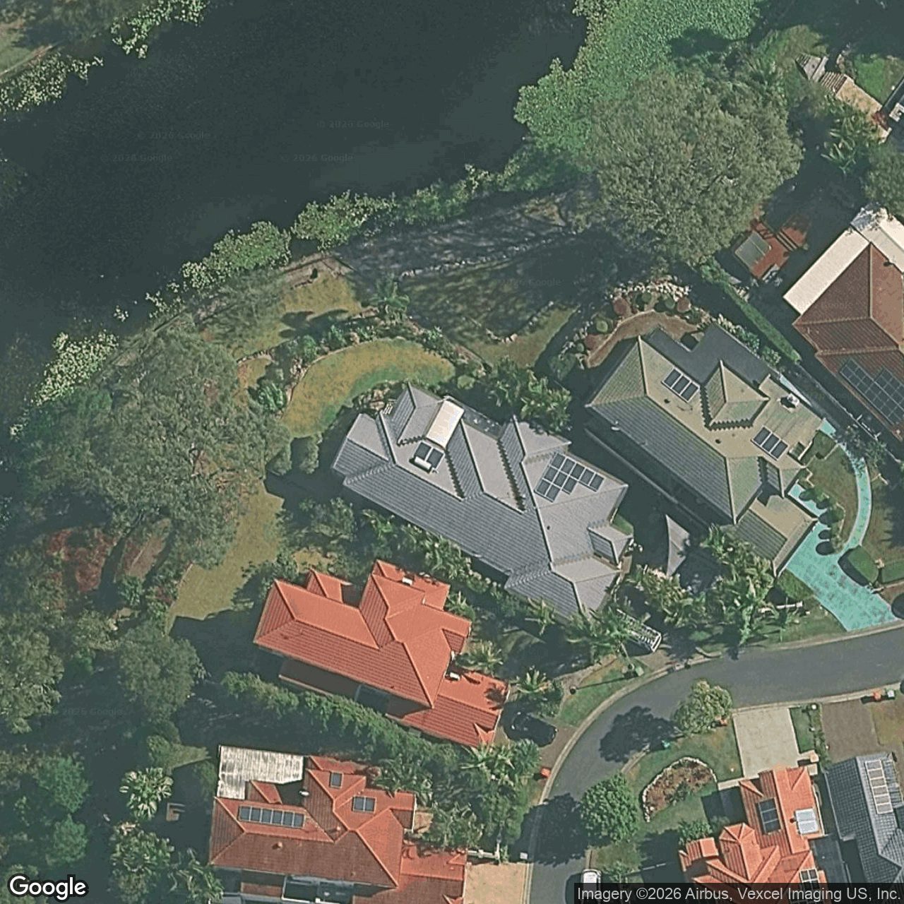 Aerial view of 5 Kingston Heath Place, Robina QLD 4226