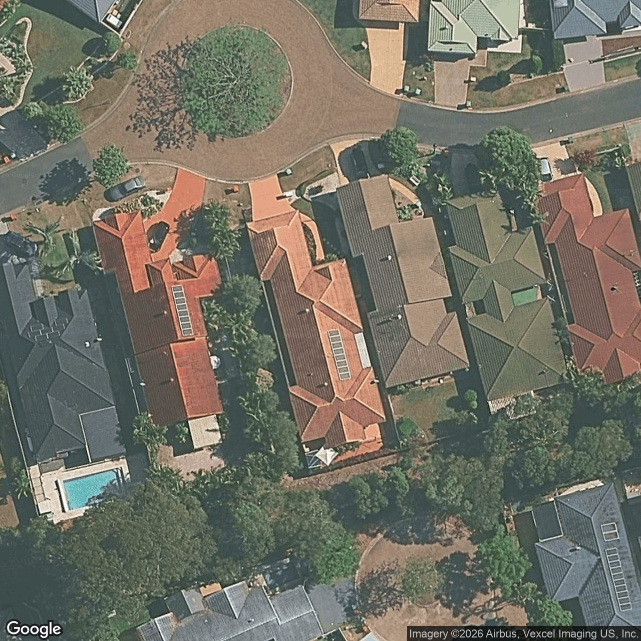 Aerial view of 42 Concord Circuit, Robina QLD 4226