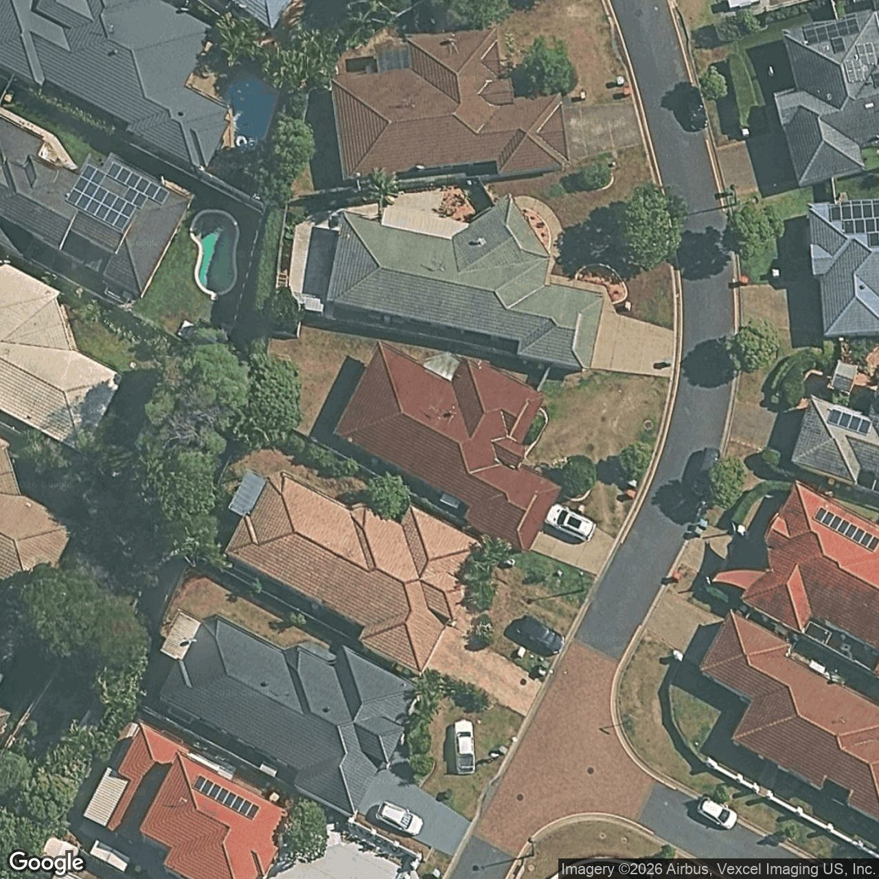 Aerial view of 7 Concord Circuit, Robina QLD 4226