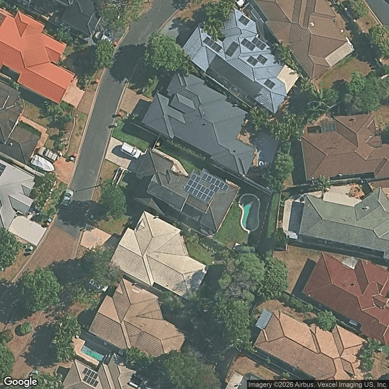 Aerial view of 47 Concord Circuit, Robina QLD 4226