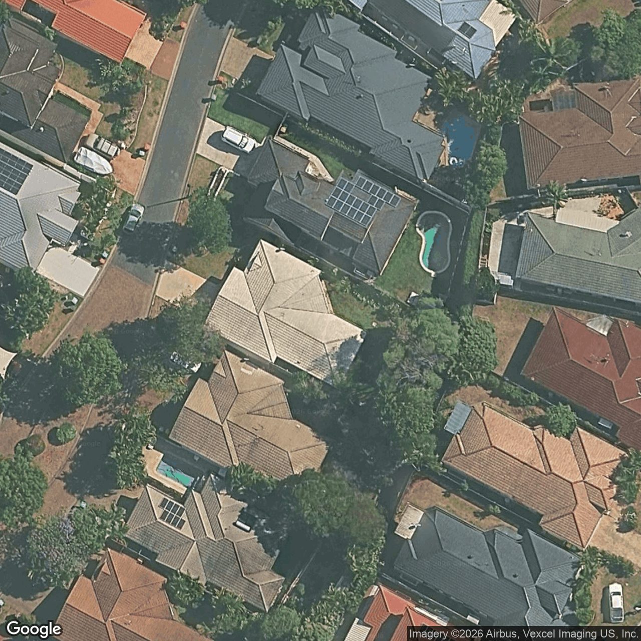 Aerial view of 45 Concord Circuit, Robina QLD 4226