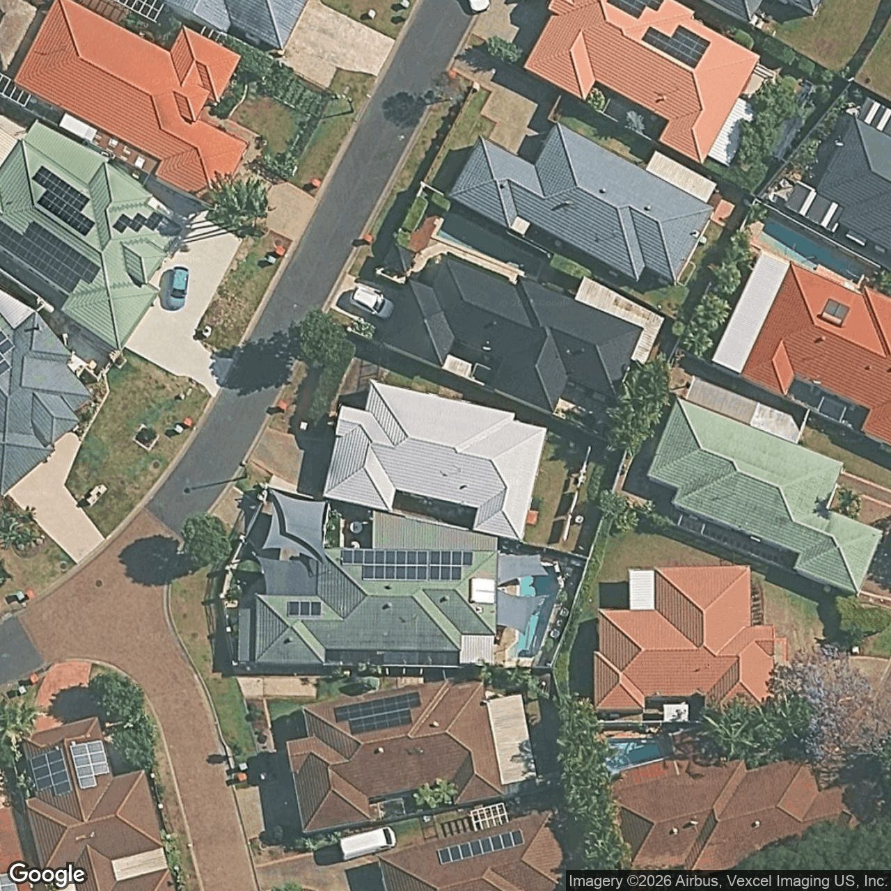 Aerial view of 22 Concord Circuit, Robina QLD 4226