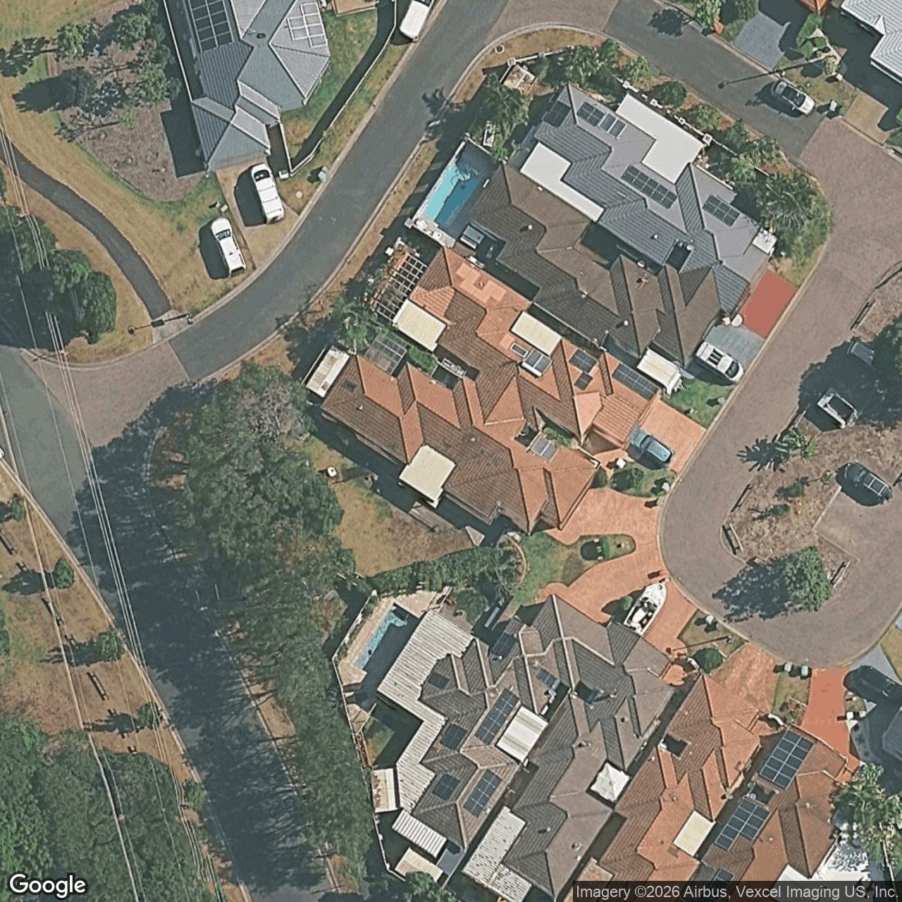 Aerial view of 7 Coral Tree Court, Robina QLD 4226