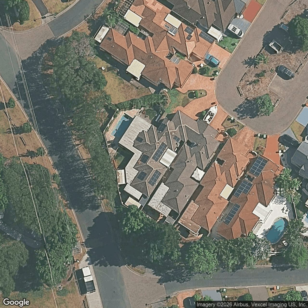 Aerial view of 9 Coral Tree Court, Robina QLD 4226