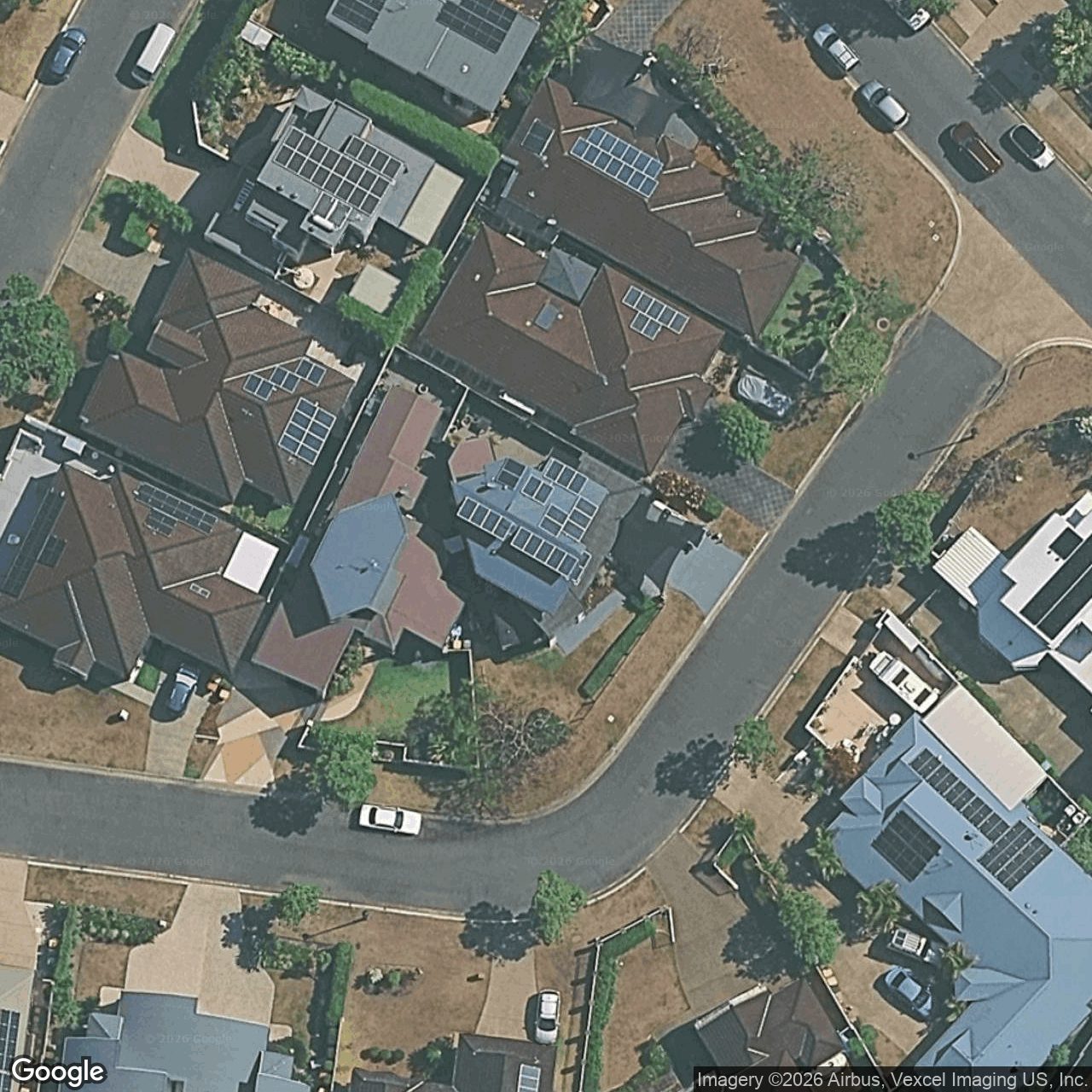 Aerial view of 2/6 Silvermaple Street, Robina QLD 4226