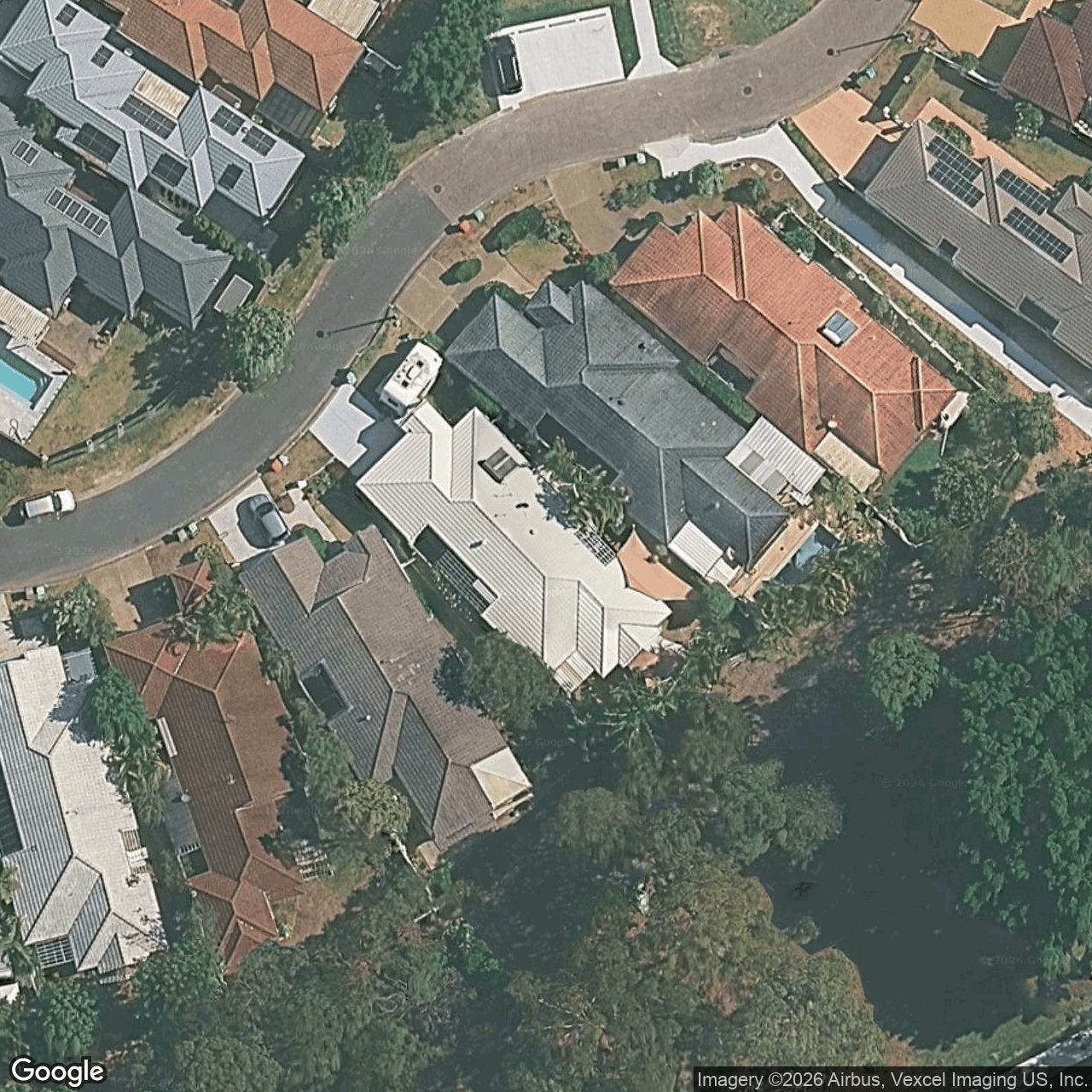 Aerial view of 13 Cedarwood Crescent, Robina QLD 4226