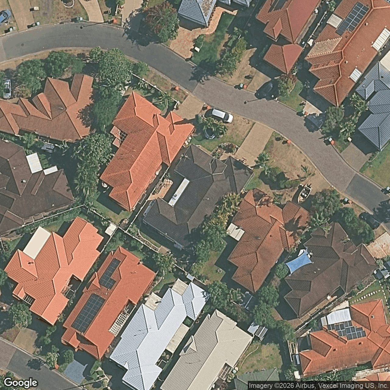 Aerial view of 30 Cedarwood Crescent, Robina QLD 4226