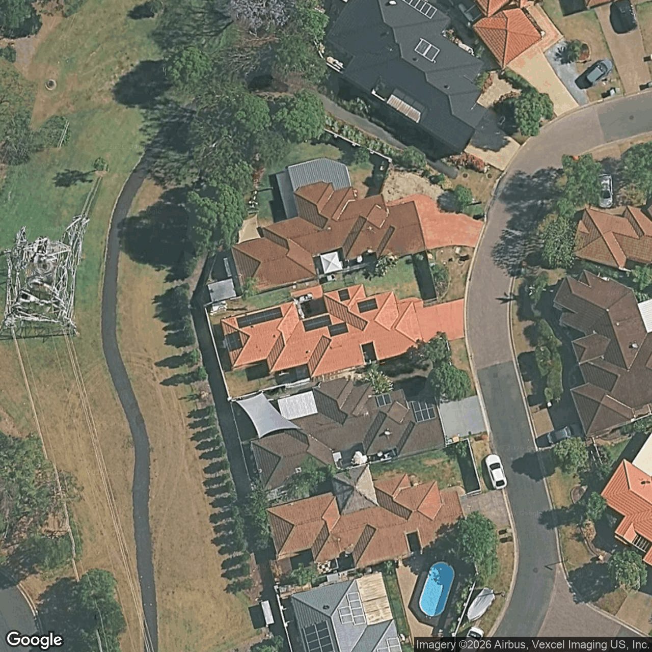 Aerial view of 59 Cedarwood Crescent, Robina QLD 4226