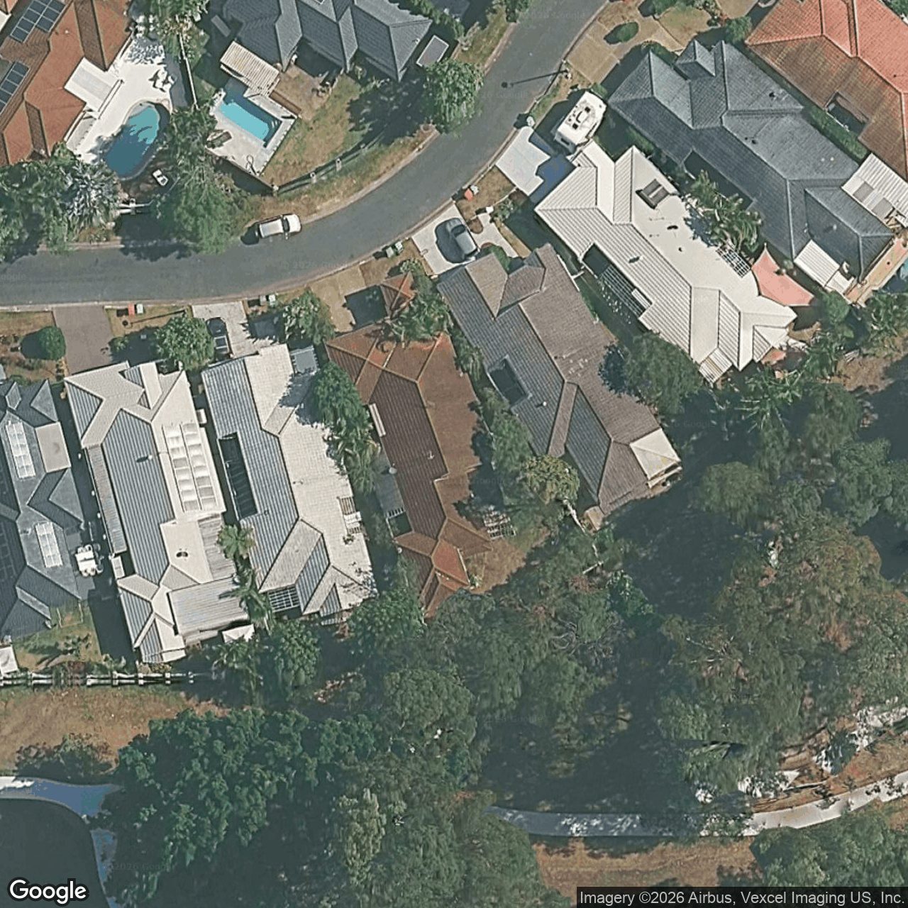 Aerial view of 9 Cedarwood Crescent, Robina QLD 4226