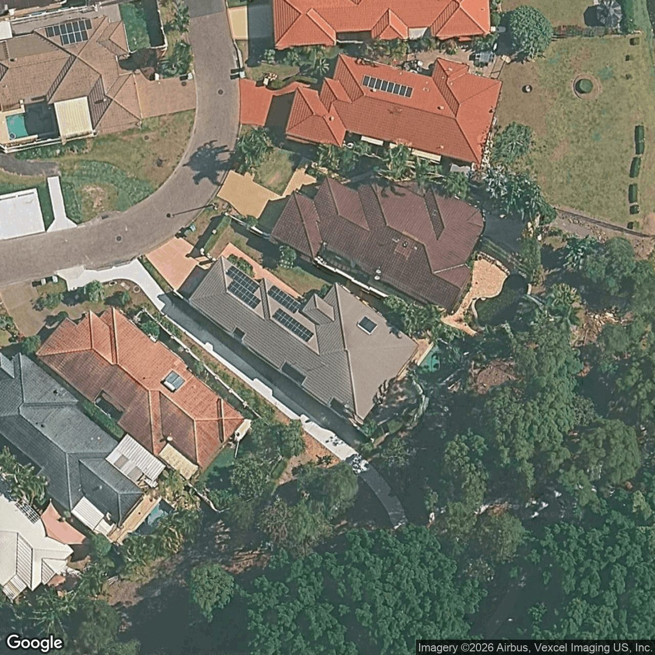 Aerial view of 19 Cedarwood Crescent, Robina QLD 4226