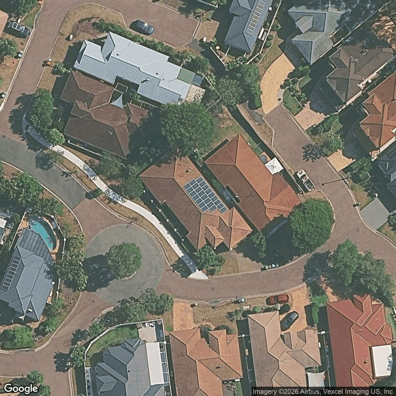 Aerial view of 2 Novar Court, Robina QLD 4226