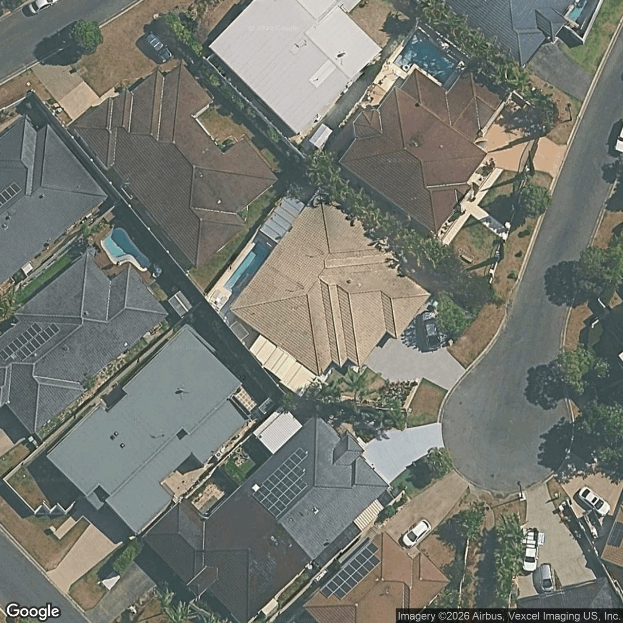 Aerial view of 1/15 Orchid Tree Court, Robina QLD 4226
