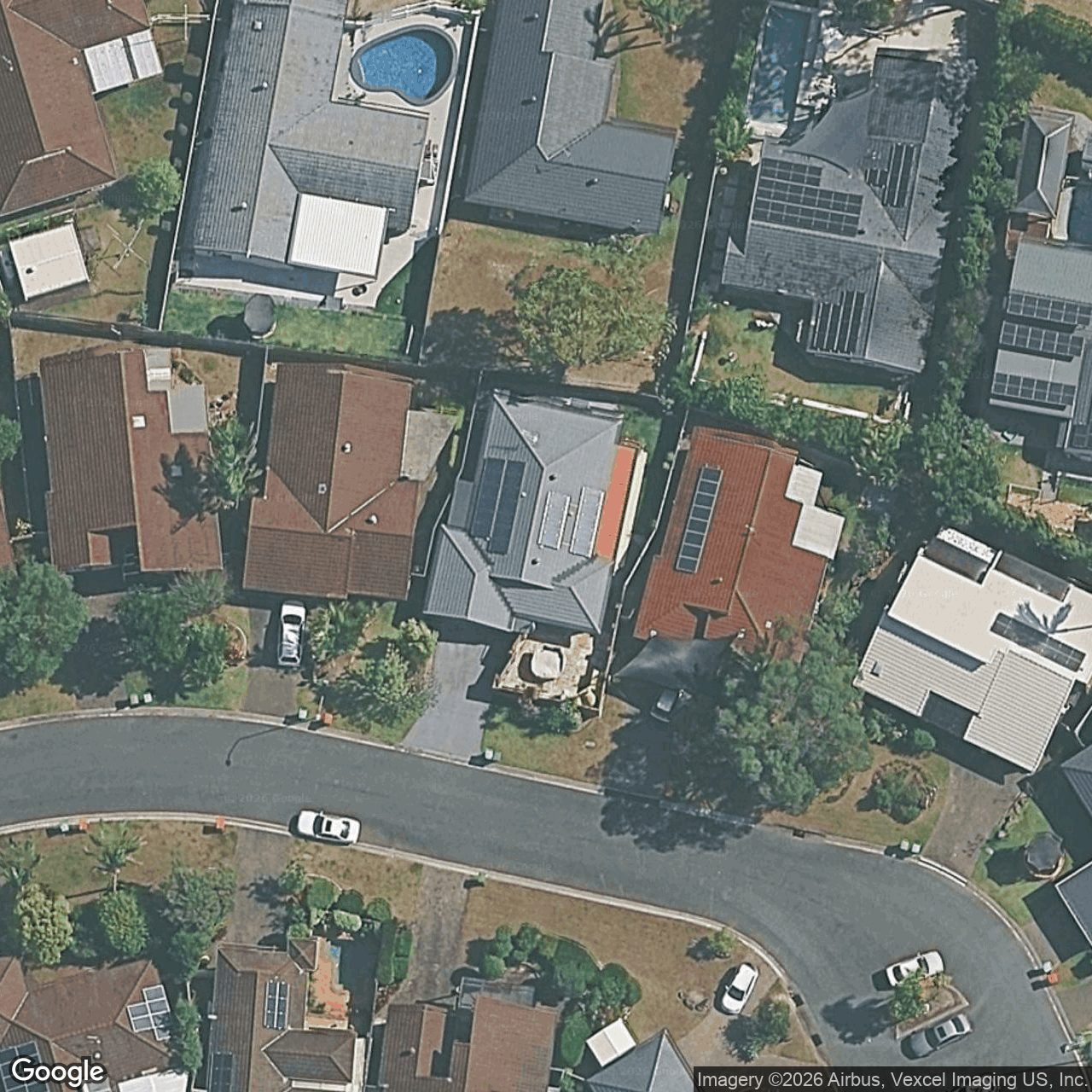 Aerial view of 12 Roseville Court, Robina QLD 4226
